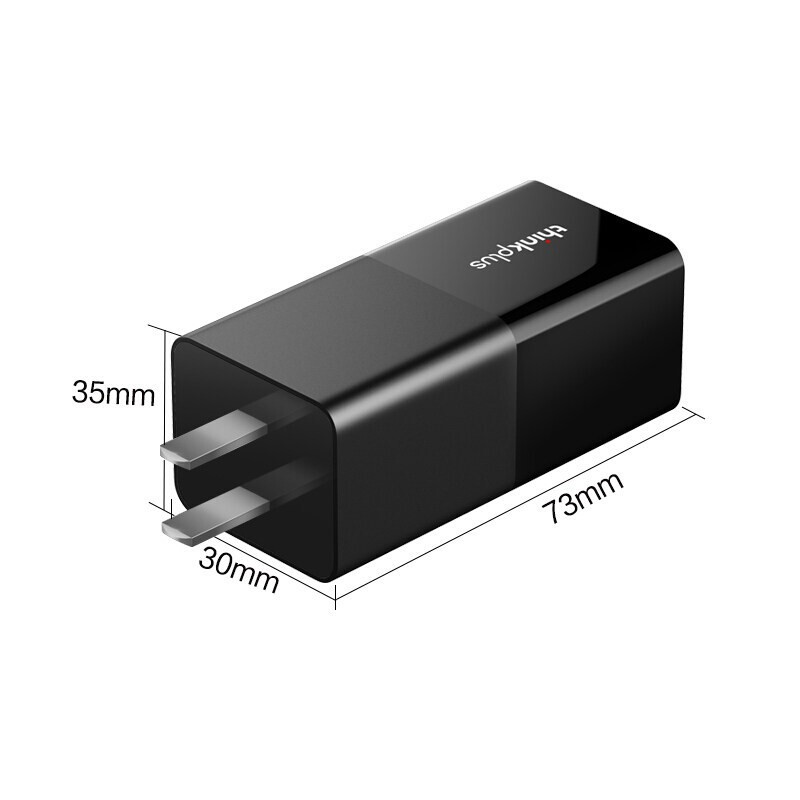联想ThinkPad(ThinkPlus)口红电源适配器65W Type-C 源笔记本充电器 黑色 单位:个