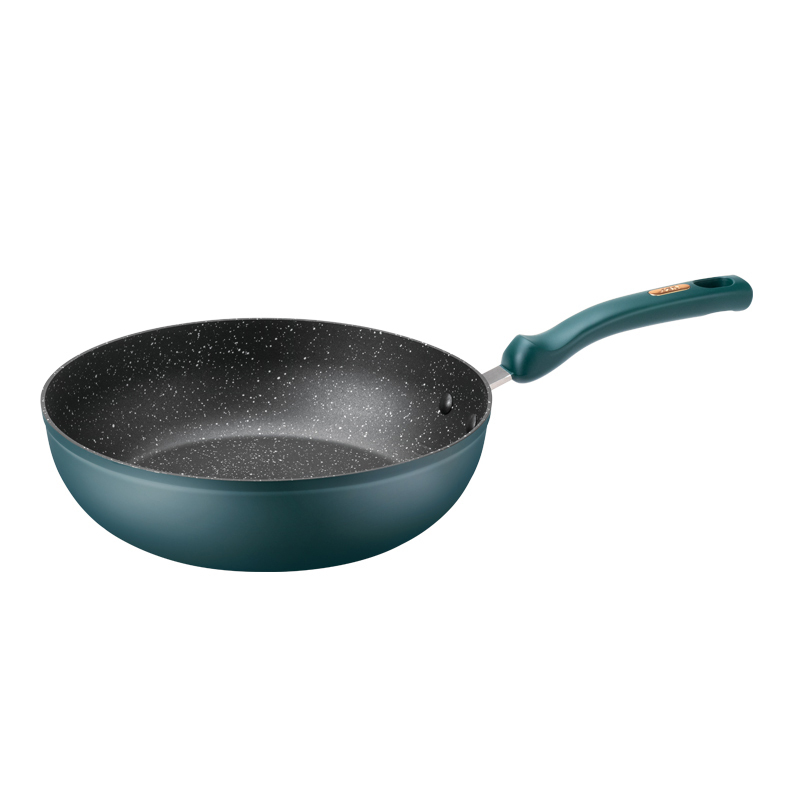 爱仕达煎锅平底锅不粘锅麦饭石烙饼煎锅家用晶石燃气电磁灶用无油烟 官方旗舰正品J 28CM JL28V7Z