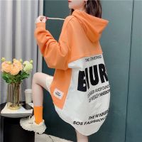权小威 洋气连帽卫衣2022新款韩版时尚气质高端名媛春秋薄款设计感小众中长款上衣外套