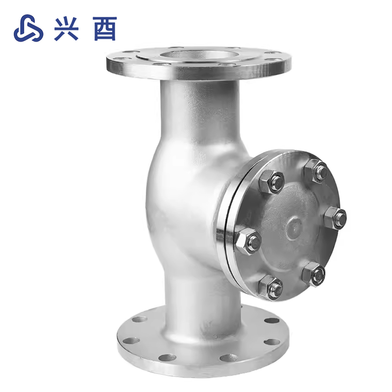 兴酉 304不锈钢法兰止回阀 DN40 个高清大图