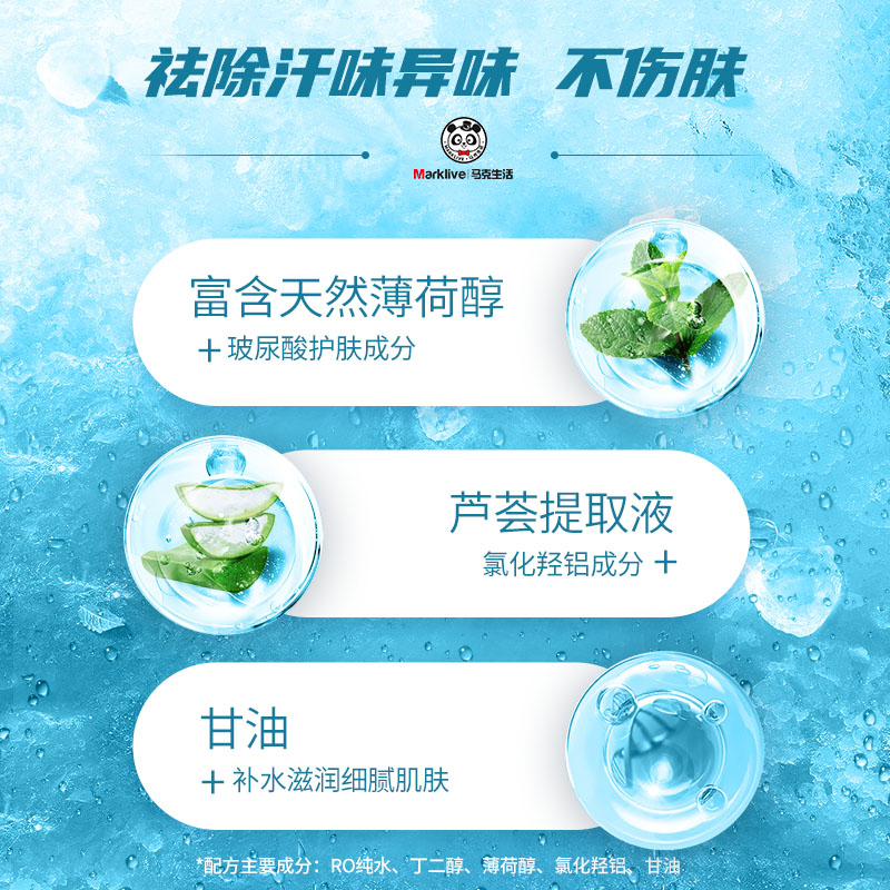 MARKLIVE 马克生活运动冰感湿巾*2盒(6粒/盒)高清大图