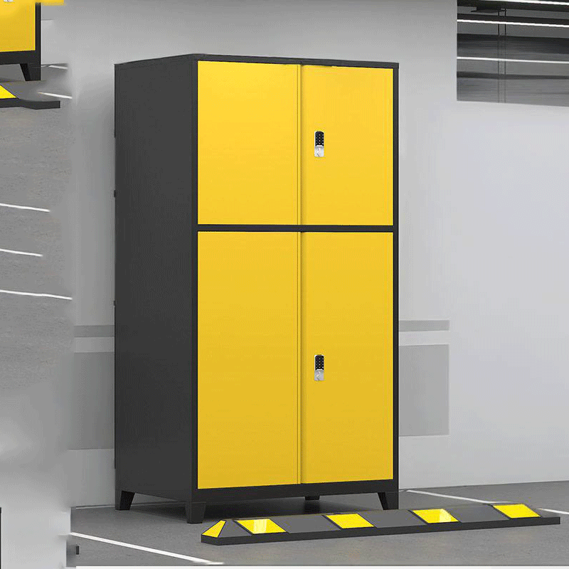 易企采 【黑黄-四门对开】1800*1000*500MM 地下车库车位储物柜 单位:台 货期七天 质保一年