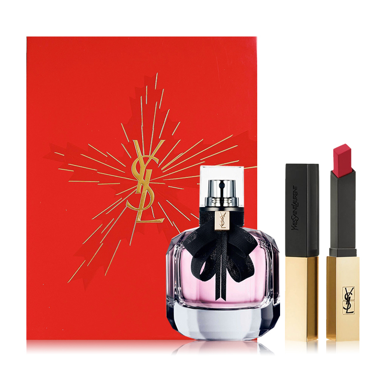 圣罗兰(YSL)反转巴黎女士香水EDP 30ml+小金条口红21#2.2g 礼盒装