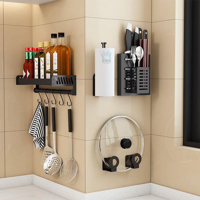 厨房纸巾架卷纸挂架免打孔壁挂式吸油用纸网红保鲜膜纳丽雅收纳置物