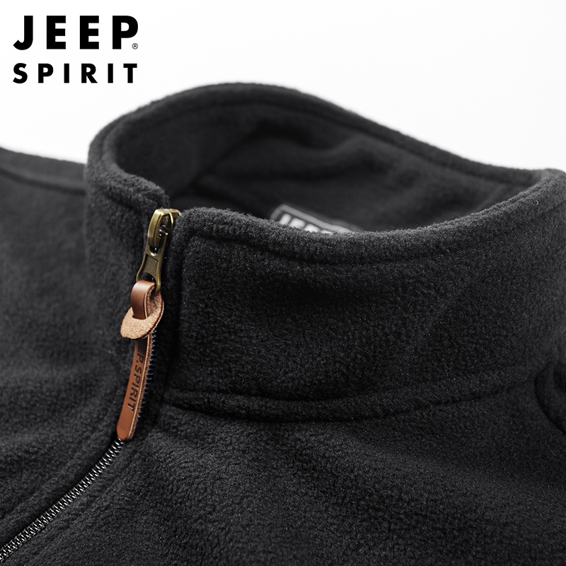 JEEP SPIRIT吉普马甲男2021秋季新款加绒坎肩马夹背心休闲户外中青年男士保暖上衣