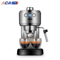 北美电器(ACA) 压力咖啡壶AC-E10D 咖啡机家用小型意式半全自动商用蒸汽奶泡机一体 高温萃取 智能双杯设计