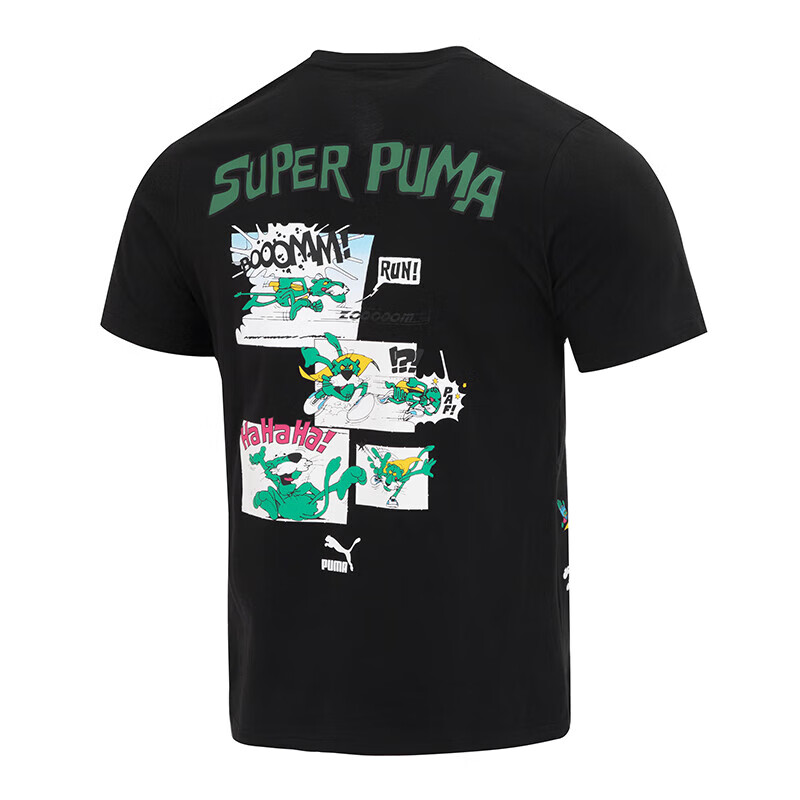彪马(Puma)男2023夏季运动服健身训练潮流时尚舒适透气圆领半袖短袖T恤 621993-01高清大图