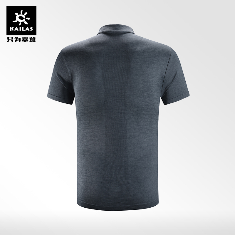 凯乐石速干t恤男户外运动翻领旅行飞织休闲短袖polo衫