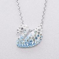 施华洛世奇(SWAROVSKI) 渐变蓝色天鹅水晶项链小号 人造水晶 送恋人5512094