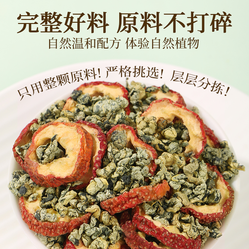 [买1发5共600g]北京同仁堂荷叶山楂茶刮茶油消消茶新货茯苓山楂白芥子泡水官方旗舰
