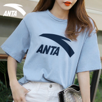 安踏短袖t恤男女2021夏季新款情侣上衣男装女装官方舒适圆领宽松透棉质半袖t上衣短装运动T恤女