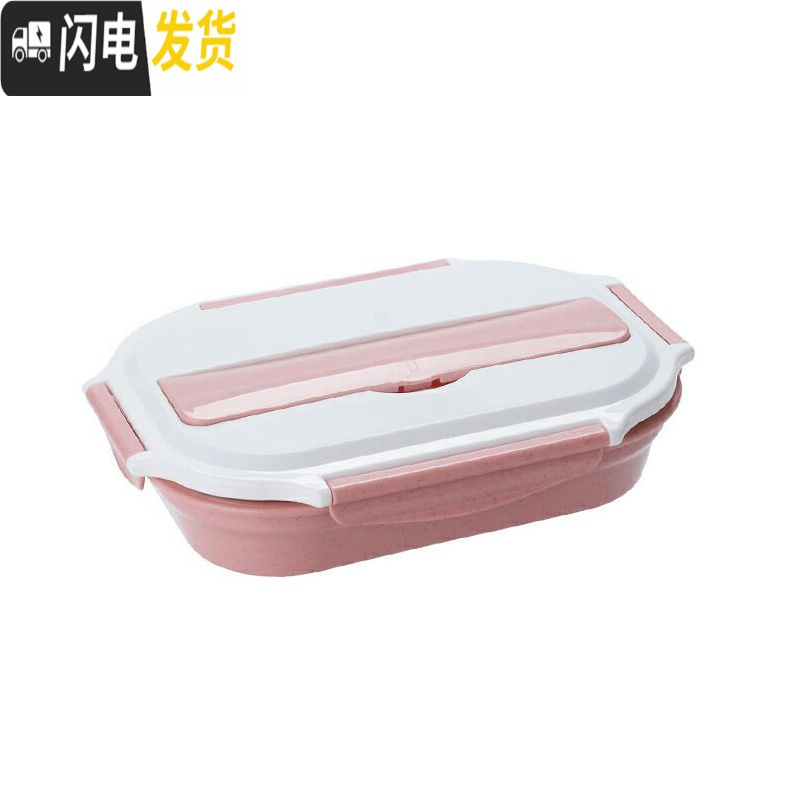 三维工匠小学生保温饭盒可加热保温饭盒可微波饭盒便当盒分格餐盒保温饭盒 北欧蓝三格(带餐具)