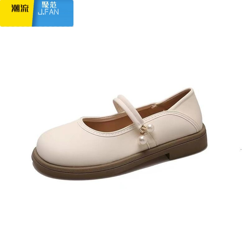 聚范玛丽珍单鞋女2024新款夏季平底鞋子法式温柔配裙子小皮鞋圆头高清大图