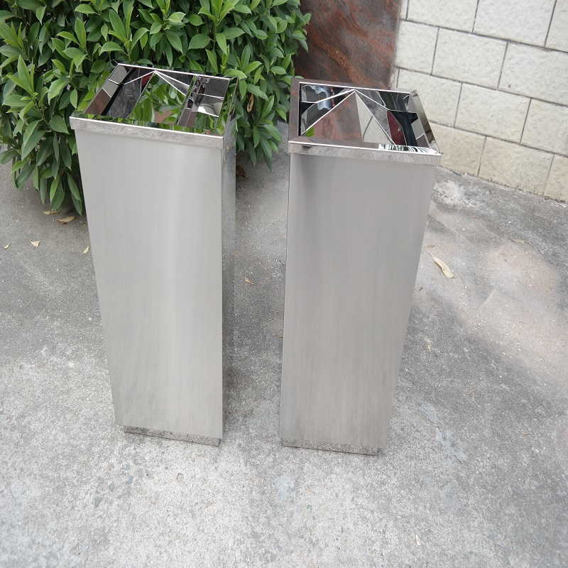 鑫缇乐 不锈钢分类垃圾桶 机场地铁高铁站专用果皮箱 可定制L300*W240*H610mm