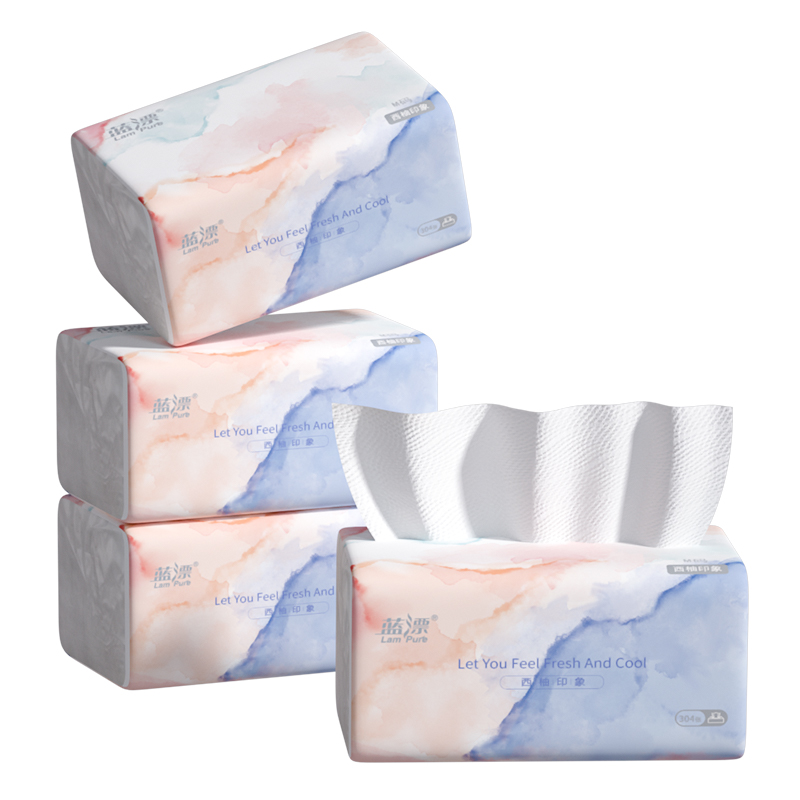 蓝漂 抽纸4包装高清大图