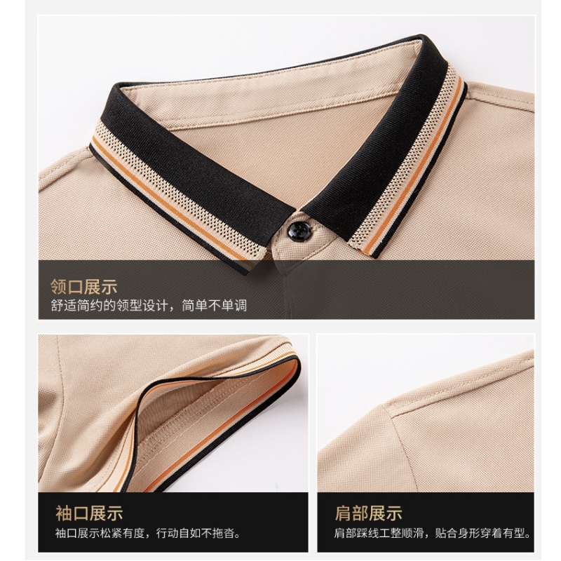 夏季韩版短袖T恤男潮流翻领体恤衫23新款纯色宽松POLO衫男装批发高清大图