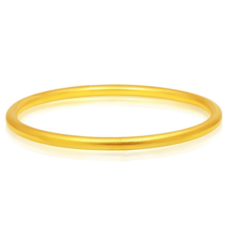 gzuan古钻珠宝黄金手镯无氰工艺古法传承女士光圈手镯yjs0039