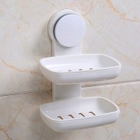 收纳用品浴室吸盘肥皂盒双层香皂盒沥水置物架壁挂卫生间皂托洗漱台架收纳盒生活日用