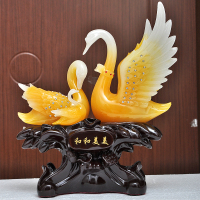 礼品之家 工艺品家居饰品装饰品 天鹅摆件 结婚礼物实用创意新婚婚庆礼品树脂送女朋友七夕情人节礼物