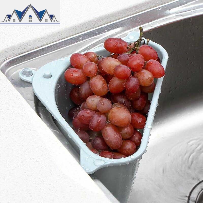 立水篮三角淋水氻水漏水泣菜瓜布沥水架沥汤汁冼碗池利历汲水篮 三维工匠收纳层架高清大图