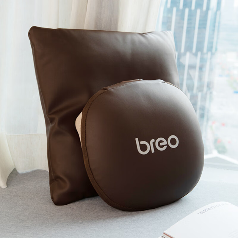 倍轻松(breo)腰部按摩器BM2001多功能按摩枕智能感应按摩靠垫靠背恒温热敷可拆卸车载抱枕高清大图