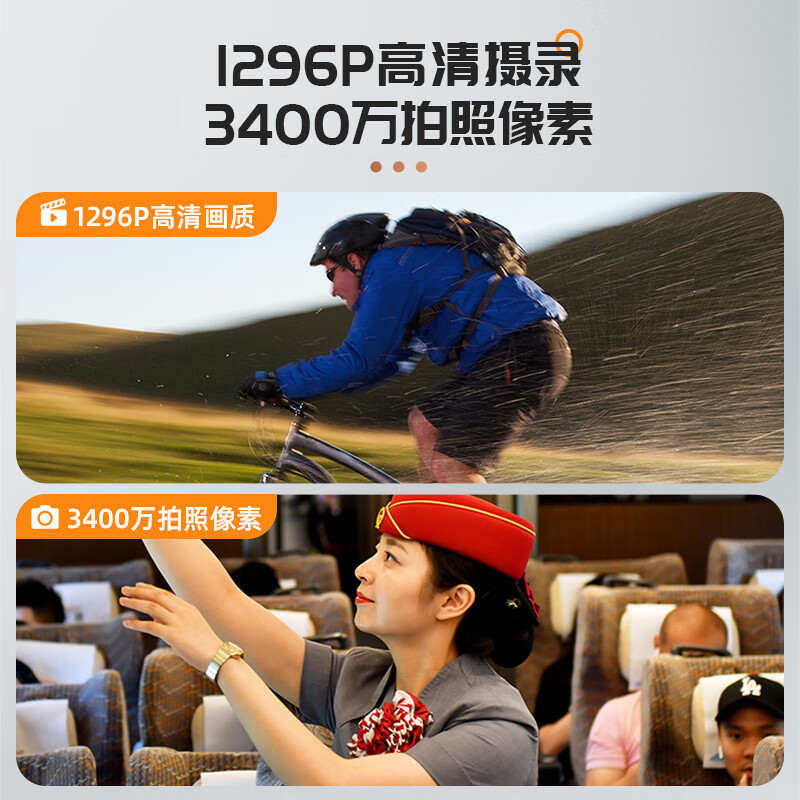 群华(VOSONIC)D5执法记录仪1296P 15小时超长录像录音高清红外(64G)高清大图