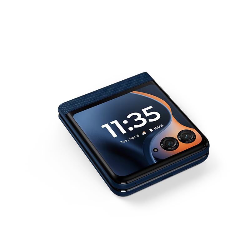 摩托罗拉 联想moto razr 60 第六代折叠屏 60万次折叠认证 康宁防护 湿手触控 12+256 午夜苍蓝高清大图