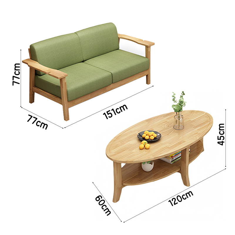 芙瑞塔沙发双人位+茶几套高清大图