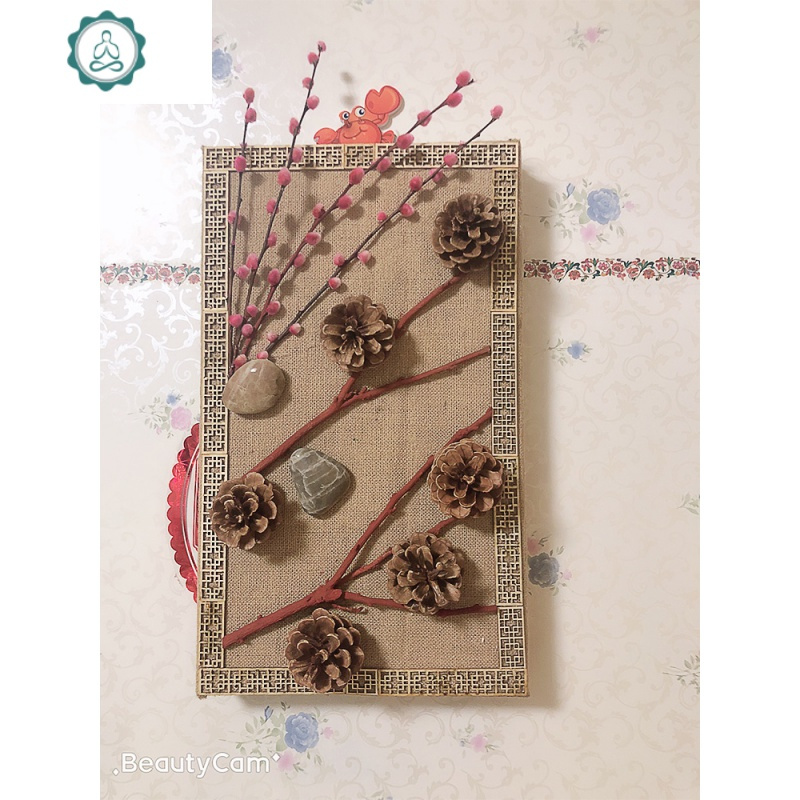 天然油松塔装饰干花材料居家手工diy幼儿园挂饰松果棉花树枝橡果 封后 云松塔150g20个左右 干花包