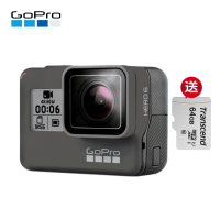 GoPro HERO 6 Black 运动摄像机 4K60帧高清 语音控制 防抖防水 4K高清摄像机 含64G卡套装
