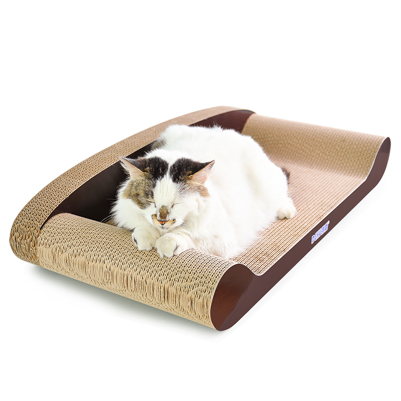 得酷(deku) 沙发型猫抓板 咖啡色加大逗猫玩具