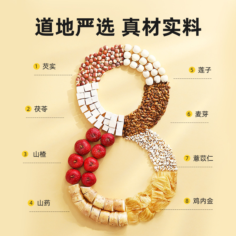 3罐装 杞里香茯苓八珍糕250g微甜0添加茯苓芡实莲子糕老少皆宜即食糕点高清大图