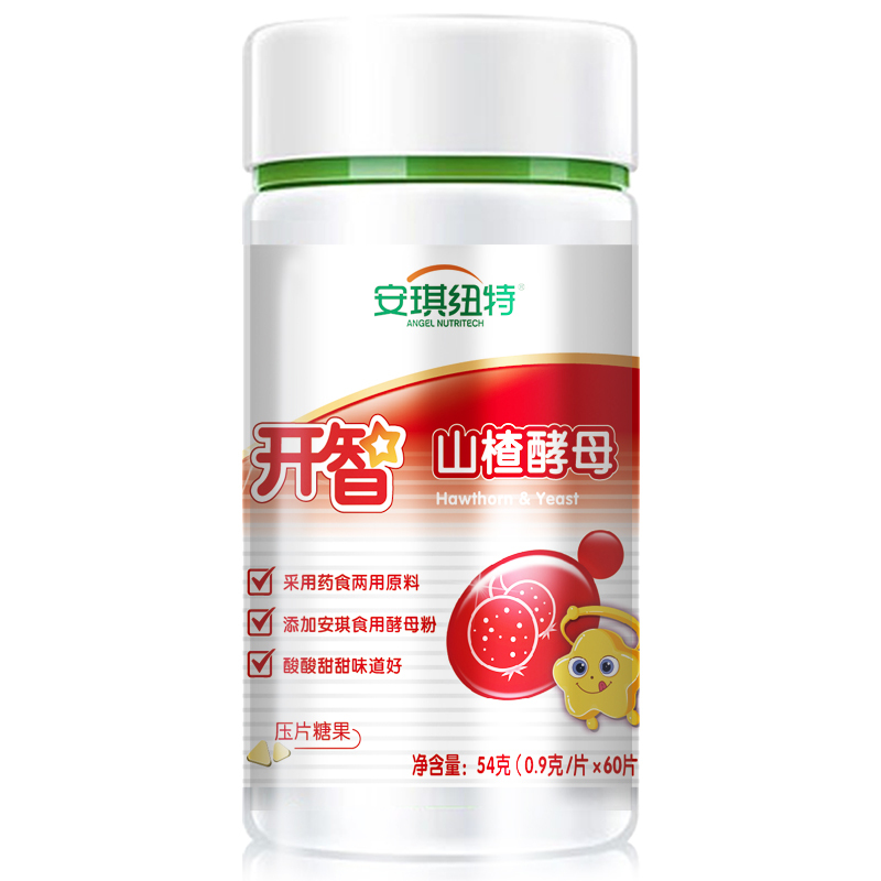 安琪纽特开智山楂酵母压片糖果54克