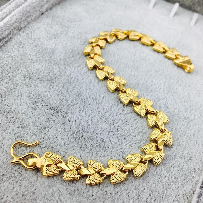 新款金星星花朵仿黄金手链女越南沙金手链时尚百搭饰品不色送女朋友老婆生日礼物送女朋友七夕情人节礼物
