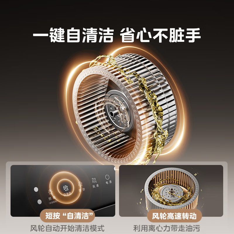 美的(Midea)抽油烟机厨房家用 22大风量 侧吸式吸排油烟机燃气灶具套装 挥手智控自动清洗J25SPRO+Q230A