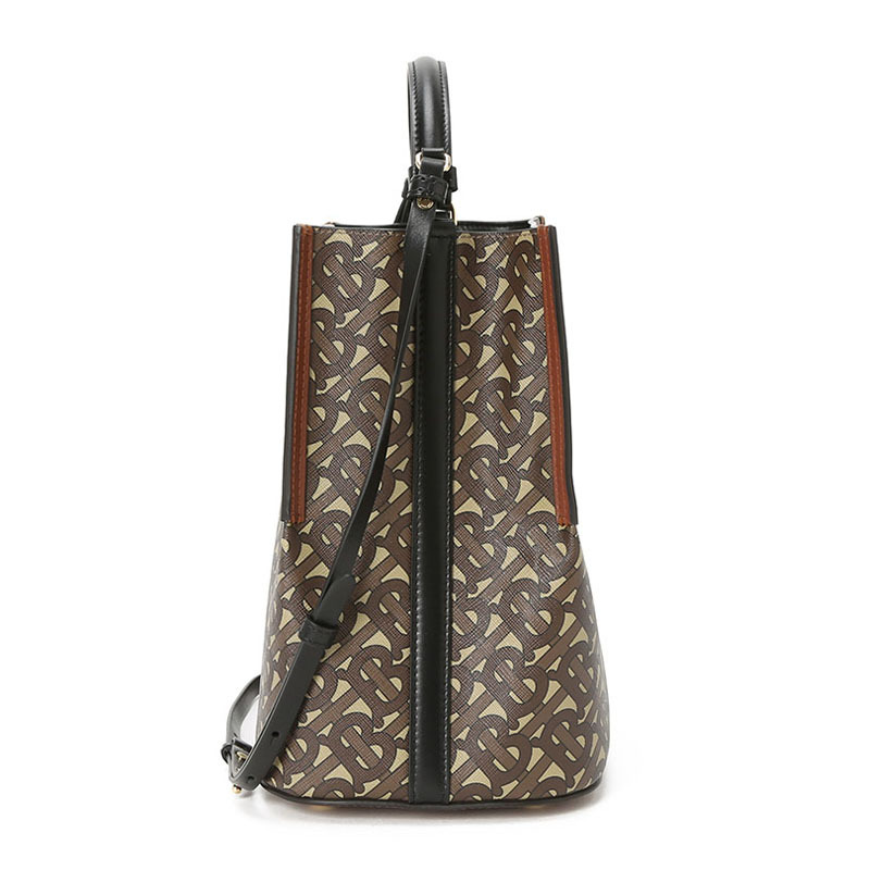 BURBERRY PEGGY 水桶包小号 字母印字标TB LOGO织物8026825