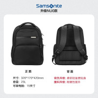 samsonite新秀丽39V双肩包男士通勤商务双肩背包15.6英寸电脑包大容量轻商务 NU0_09黑色