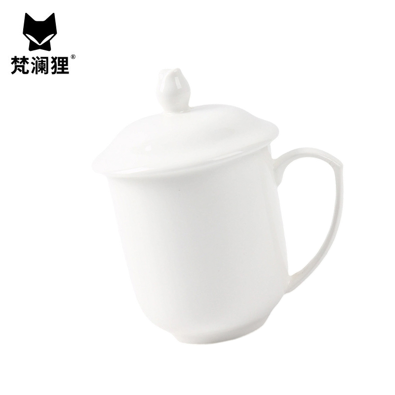 梵澜狸莲花白瓷杯LS17 个高清大图