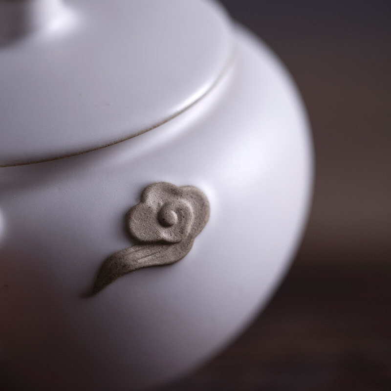 万仟堂(EDENUS) 云起 随手礼茶具羊脂白釉(一壶两杯一茶盘)高清大图