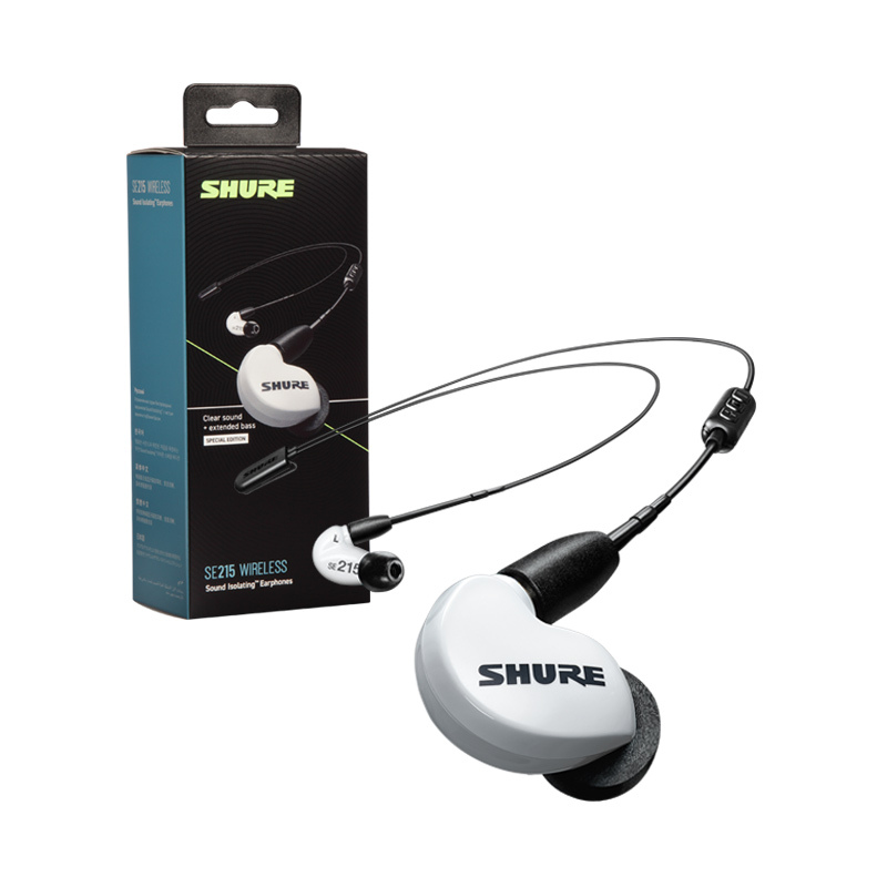 Shure/舒尔 SE215-BT2无线蓝牙音乐耳机 入耳式运动蓝牙挂耳式塞 白色