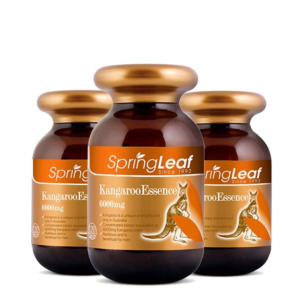 [3瓶装]官方授权正品澳洲原装进口spring leaf绿芙袋鼠精胶囊120粒