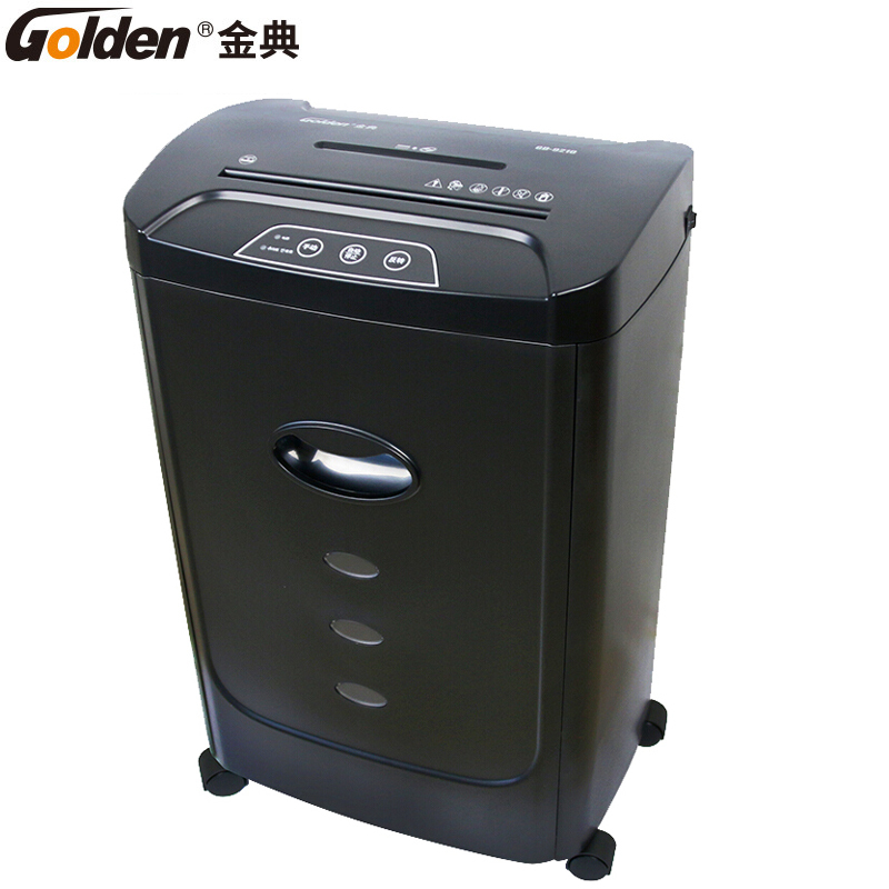 金典(GOLDEN)GD-9210碎纸机 碎纸8张 18L大容量纸筒 4级保密2*10mm碎纸效果 文件粉碎机