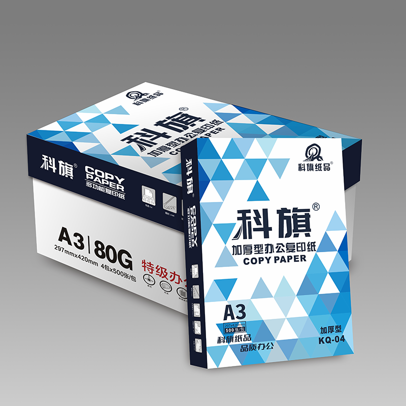 宣皇 科旗04号a4打印纸70g复印纸500张/包办公专用纸学生用纸a4打印白纸 科旗04号A4 70G 8包/箱高清大图