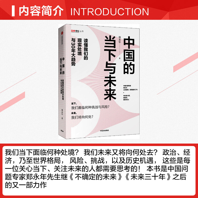 [正版]中国的当下与未来 读懂我们的现实处境与30年大趋势 不确定的未来未来三十年作者郑永年著 高校学生课外必读 中国现