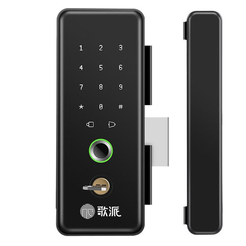 歌派(GEPAD)B10 玻璃门指纹锁双开门单门办公室智能密码锁玻璃门锁电子密码指纹门禁锁带钥匙玻璃锁