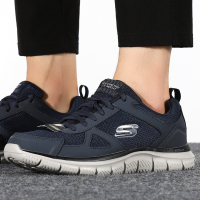 Skechers斯凯奇男鞋新款系带轻便透气舒适运动休闲鞋52631-BBK ZP 52631-NVY/海军蓝色 41