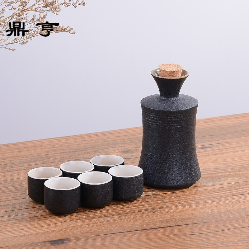 鼎亨特价复古陶瓷酒具分酒器白酒烈酒杯黄酒杯酒盅小酒杯创意酒壶