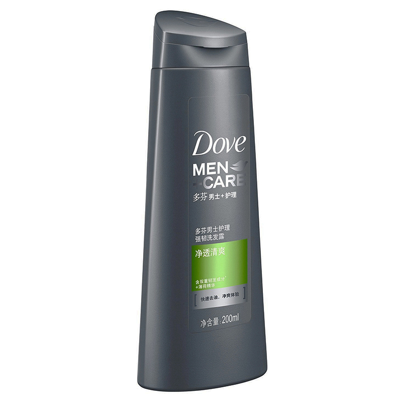 多芬(Dove)洗发水 男士+护理 强韧洗发露 净透清爽200ml[联合利华]