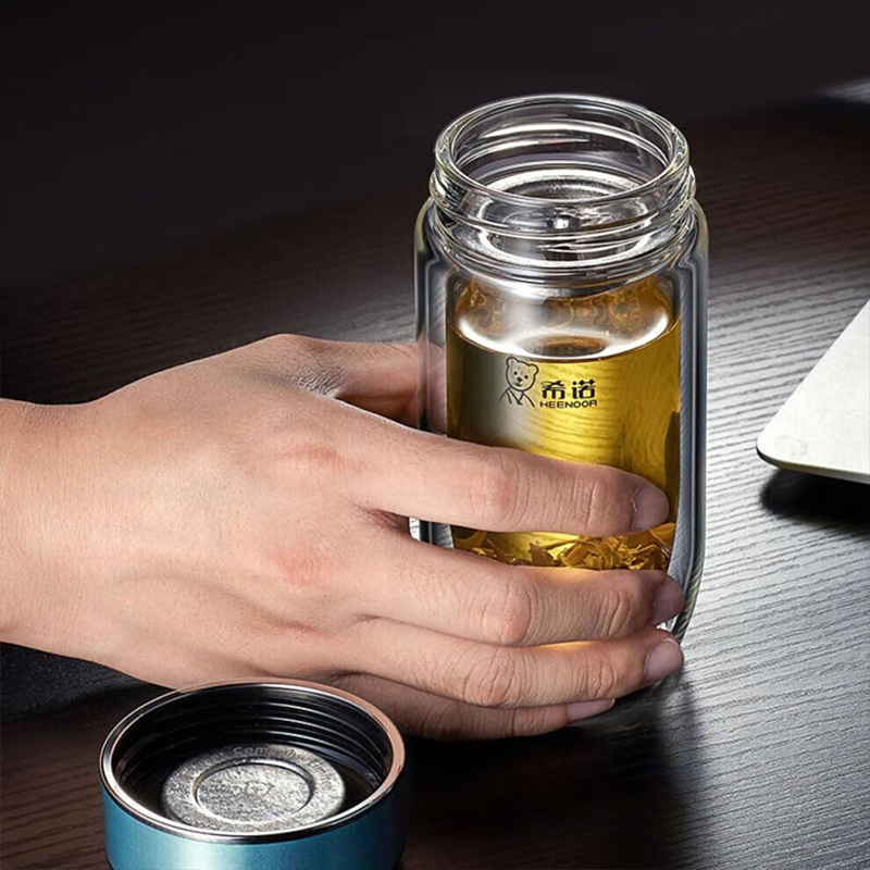 希诺玻璃杯250ml密封防漏户外便携XN-1916(颜色随机)高清大图