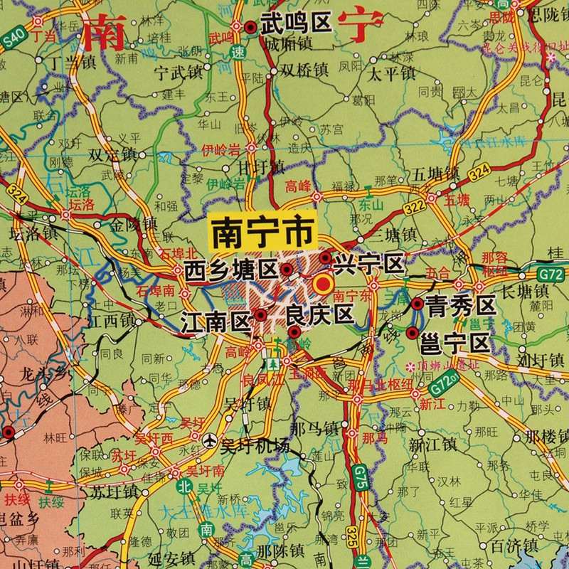 广西壮族自治区地图2022版和中国地图和世界地图2023版贴图交通旅游